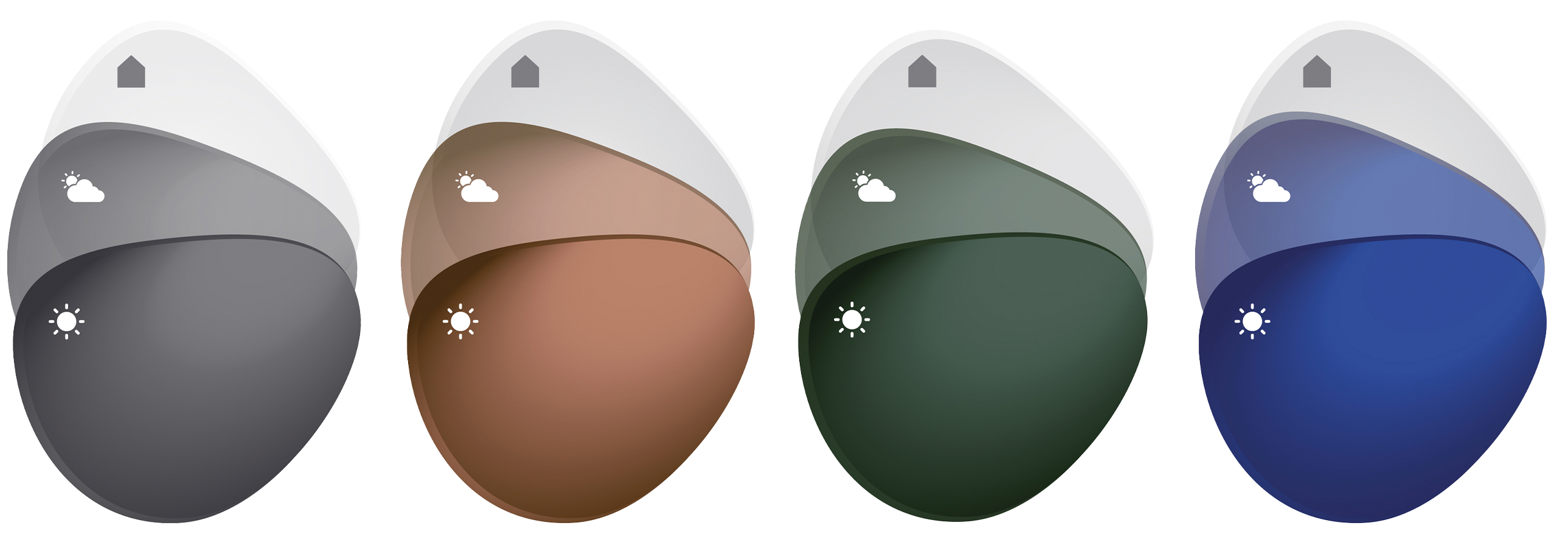 Shade options for Sensity 3 Lenses
