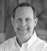 Black and white image of Dr Gosling