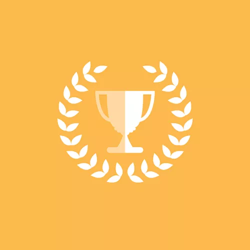 Grafica arancione del trofeo