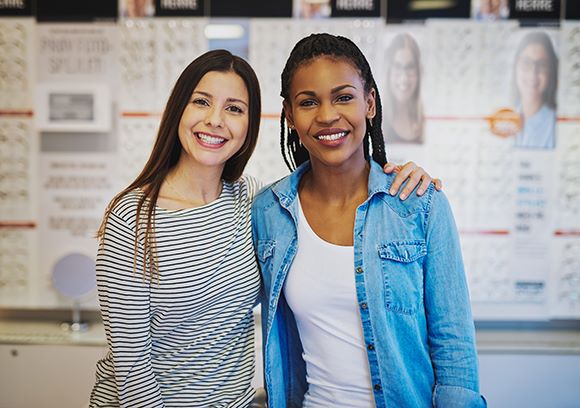 Hoya Vision long term relationship two women embracing