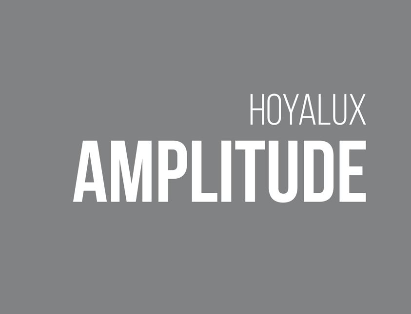 Grey background with Hoyalux Amplitude written in white