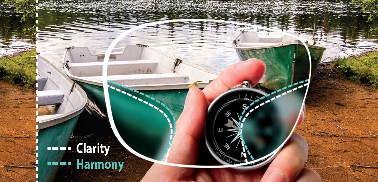 Image of boats throguh Lifestyle V+ lens