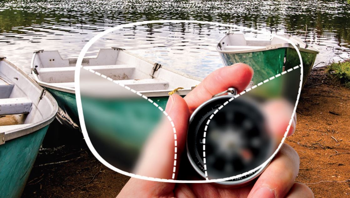 User starting stopwatch though slightly blurred lens