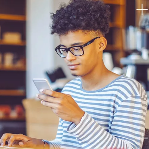 Man looking at his phone